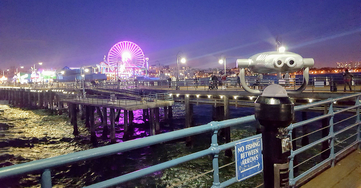 Santa Monica de nuit en Californie Maman Dream